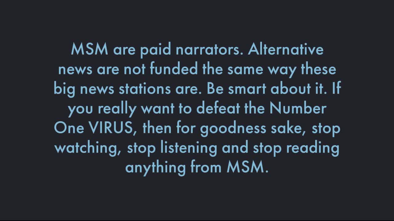 STOP BEING INFECTED BY THE WORLD'S DEADLIEST VIRUS, THE MSM! SWITCH OUT FROM MSM TO THESE ALTERNATIVE MEDIA PERSONALITIES!