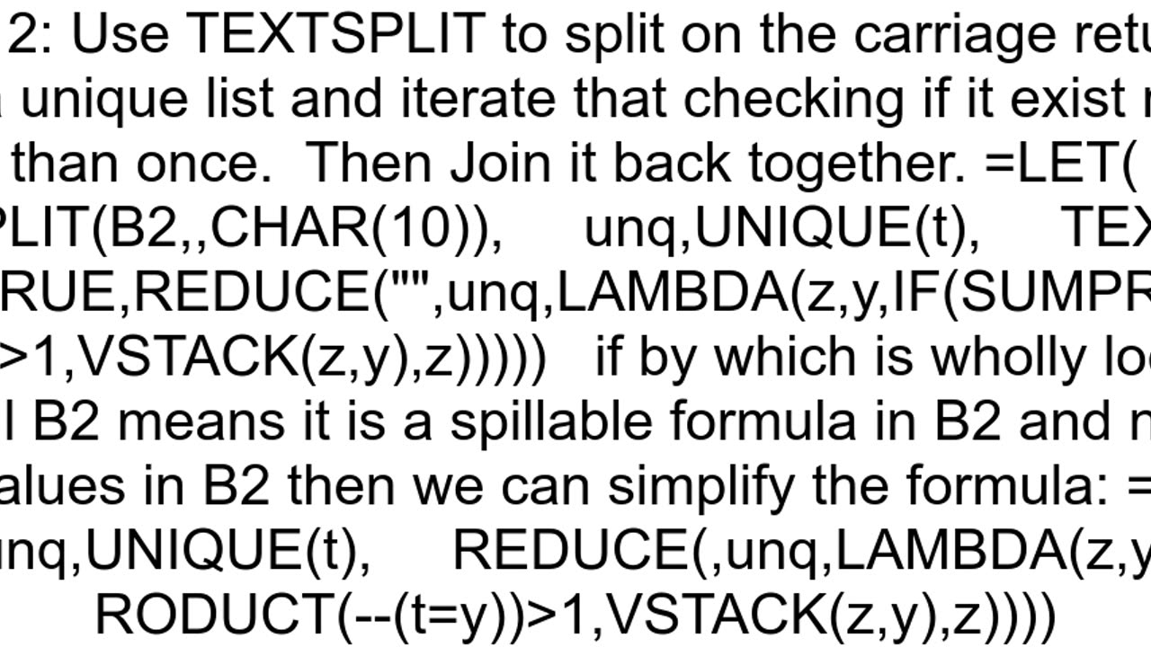 Finding duplicate values in an array single cell formula