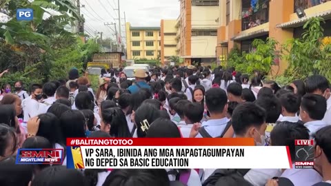 VP Sara, ibinida ang mga napagtagumpayan ng DEPED sa basic education