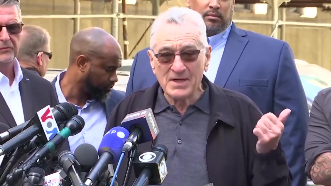 BACKFIRE! Trump Hater Robert DeNiro at urgent Biden Presser outside NY courthouse