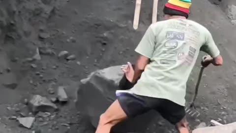 A landslide that almost killed this worker had it not been for God's kindness