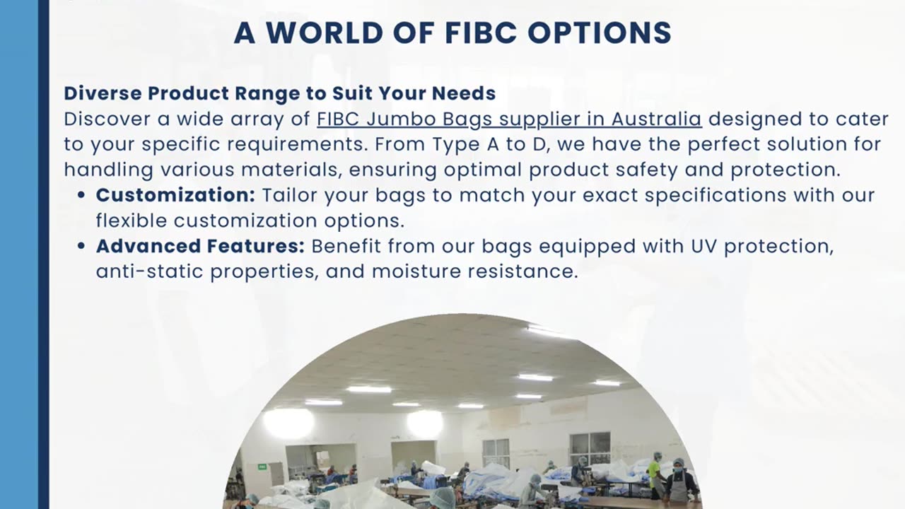 FIBC JUMBO BAG SUPPLIER IN AUSTRALIA