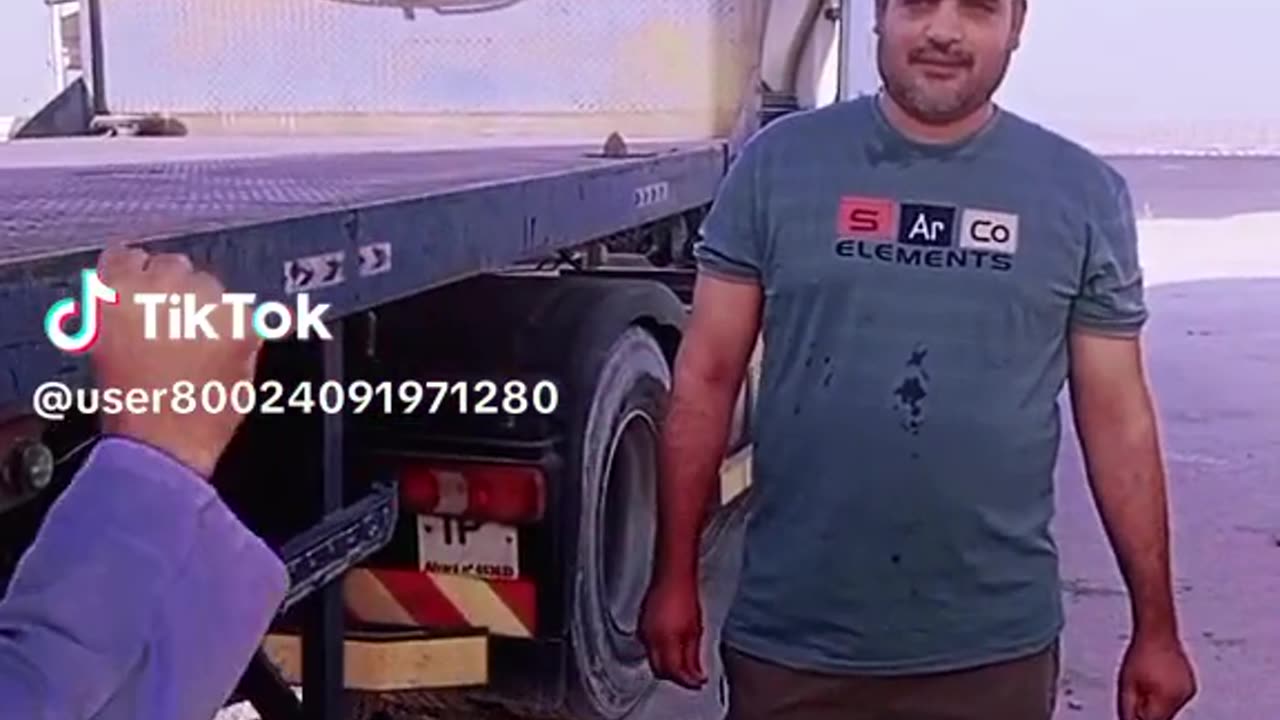 Truck driver in dubai border