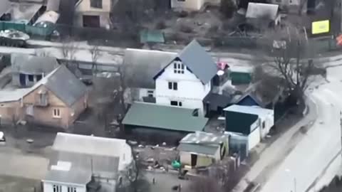 Russian’Z tank fires at a civilian cyclist at Bucha,Ukraine