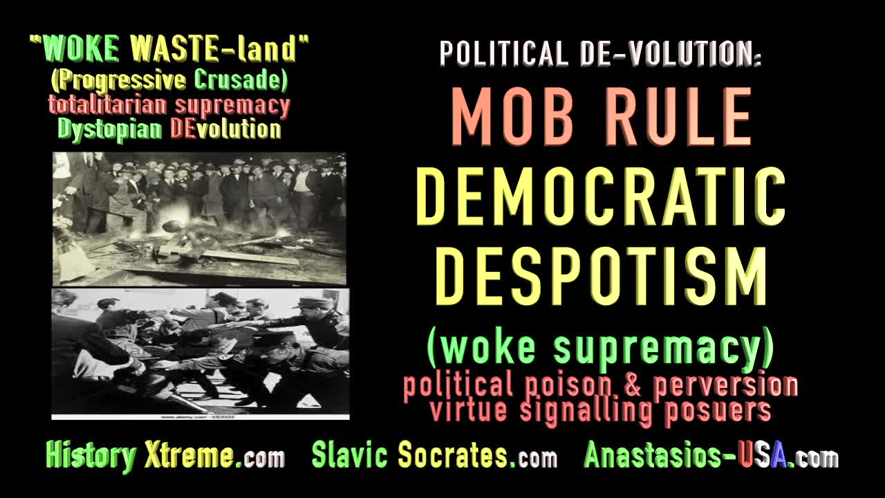 WOKE WASTELAND - Totalitarian Tsunami - Politically Correct Dystopian "De-volution"