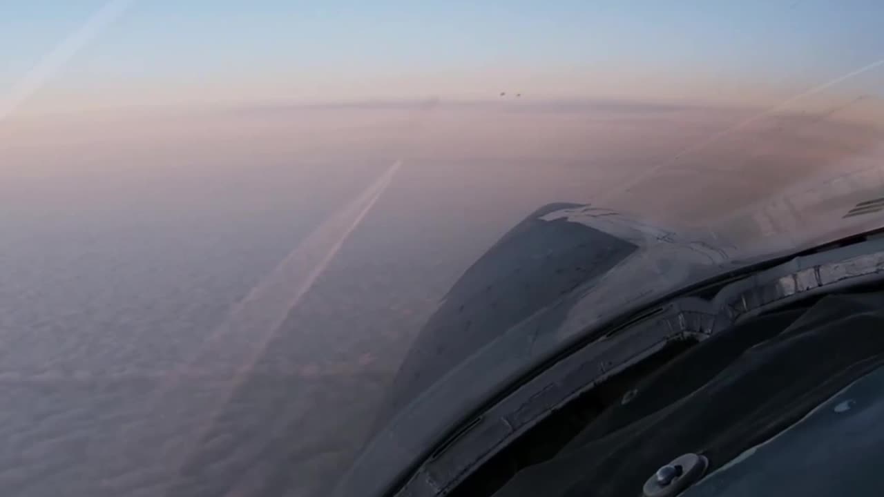 Flight of Tu-22M3 long-range bomber and Tu-160 strategic missile carrier