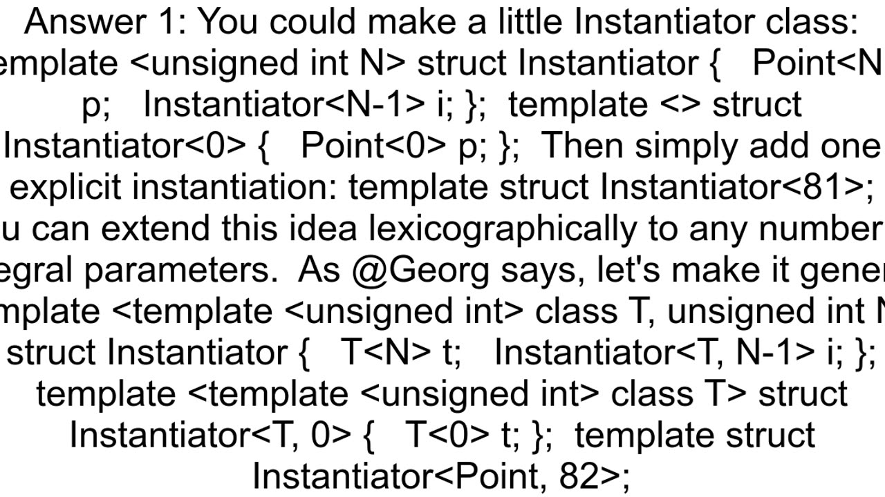 is recursive explicit template instantiation possible