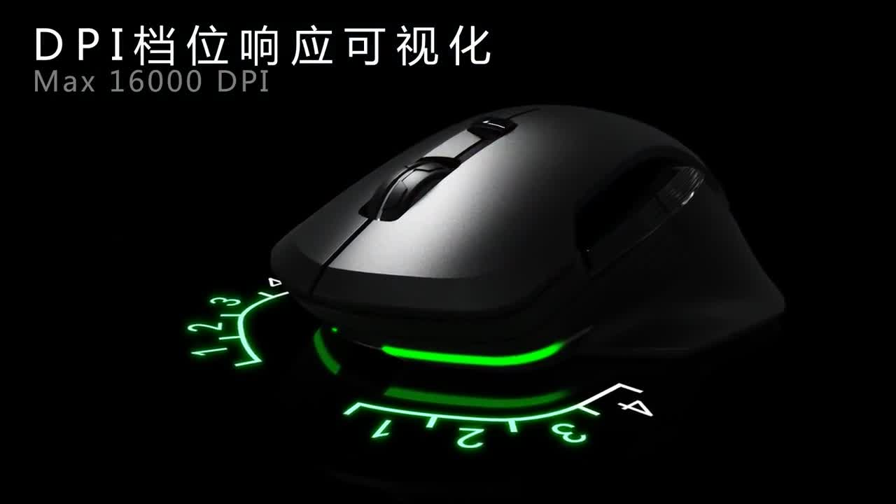 Delux M627 PMW3389 Sensor Wired + Wireless RGB Gaming Mouse 16000 DPI 8 Buttons Left and Right hand