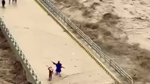 Dangerous flood water