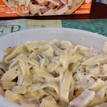 Eating Lean Cuisine Fettuccine, Dbn, MI, 11/5/23