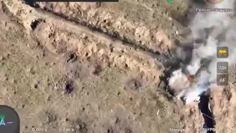 Ukrainian Drone Strikes on Russian Trenches