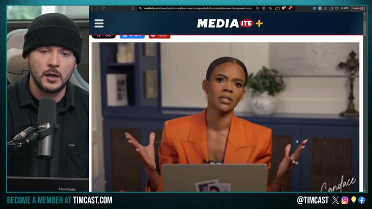 Candace Owens SUSPENDED, BANNED From YT Partner Program Over Interview With Kanye