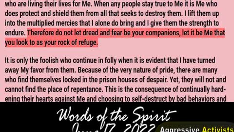 Words of the Spirit. June 17 2022
