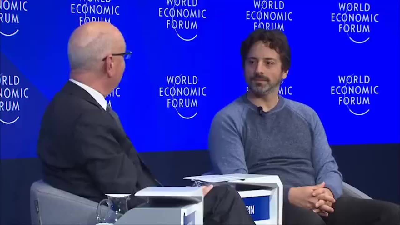 In a conversation w/ Google founder Sergey Brin, WEF founder, Klaus Schwab, ...