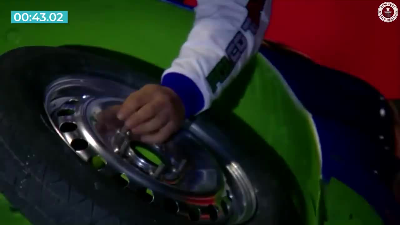 World record wheel change