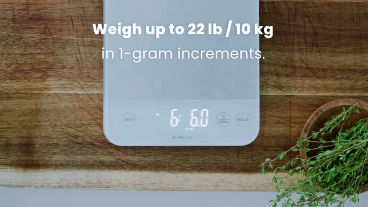 Etekcity Luminary 22lb Food Kitchen Digital Scale | Ounces and Grams for Weight Loss