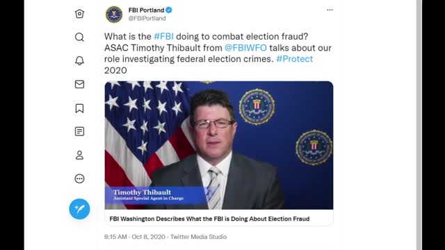 FBI Agent Timothy Thibault, who buried laptop investigation, was also in charge of election fraud.