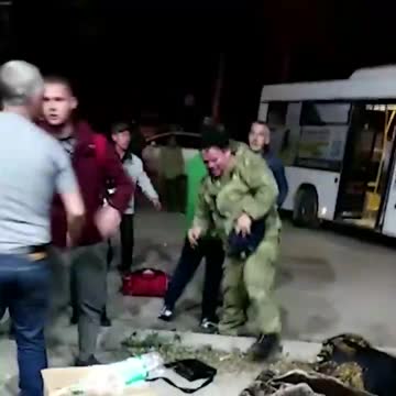 Russia Yuzhno-Kurilsk drunken mobilised soldiers are already fighting!!! BUT EACH OTHER mobilisation