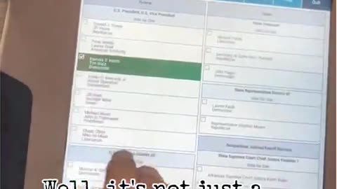 Arkansas voting machines selecting Harris when voters select Trump