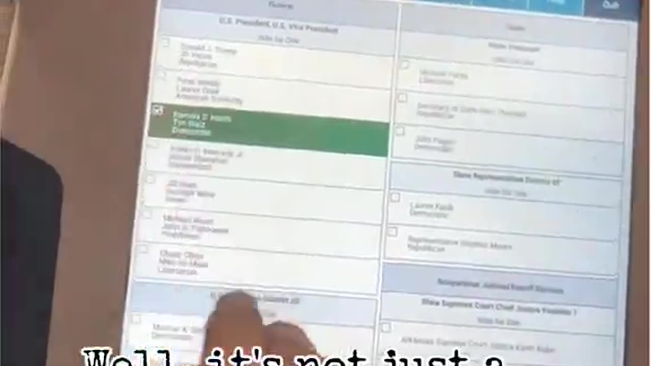 Arkansas voting machines selecting Harris when voters select Trump