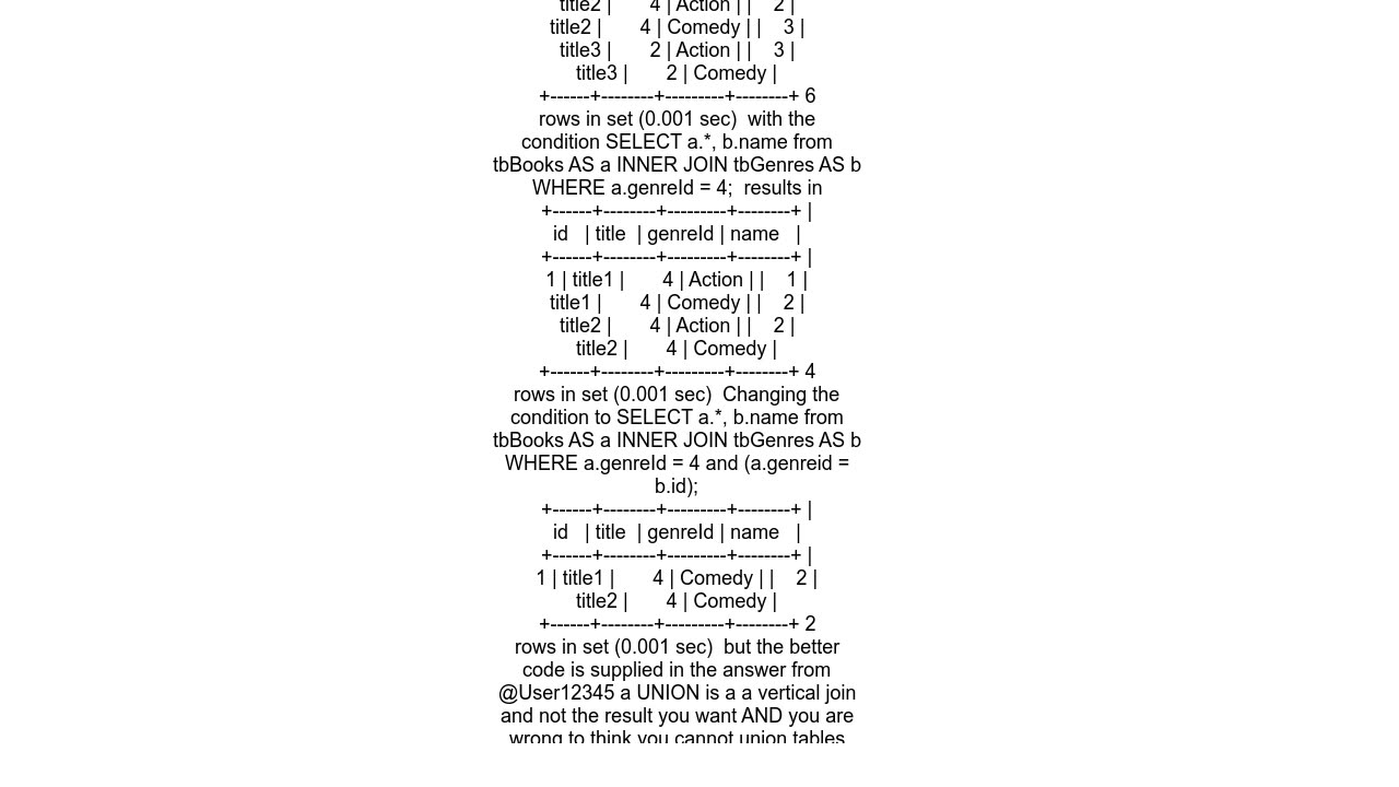 MySql Select statement in one query to retrieve all data from one table and just one from another t