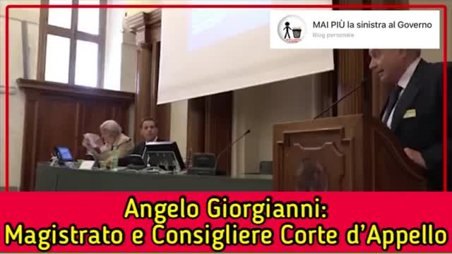 Accorato discorso del magistrato Angelo Giorgianni