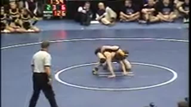 Cory Clark vs Eric DeVos Iowa HS State wrestling tournament Des Moines Iowa #2