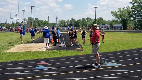 2021 KY Middle School Championship Girls Triple Jump with Both Andi and Ella
