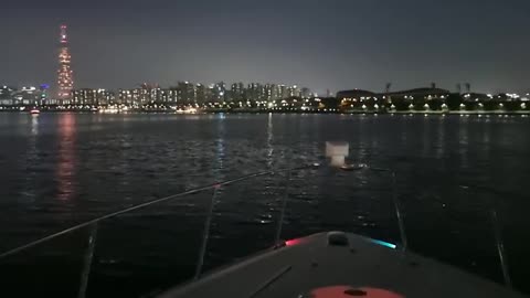 night view of han river in seoul, south korea