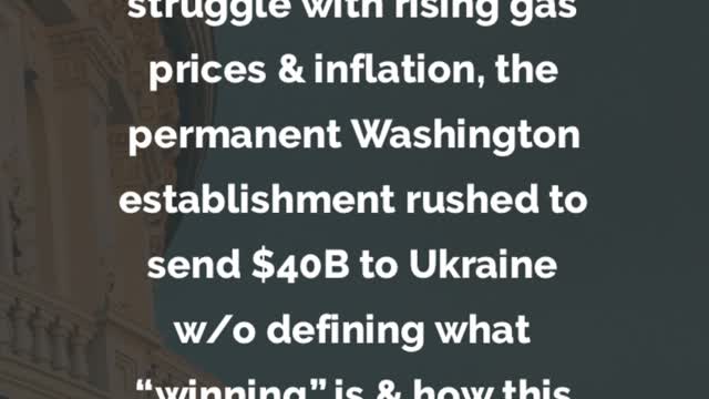 Permanent Washington establishment rush to send $40B to Ukraine