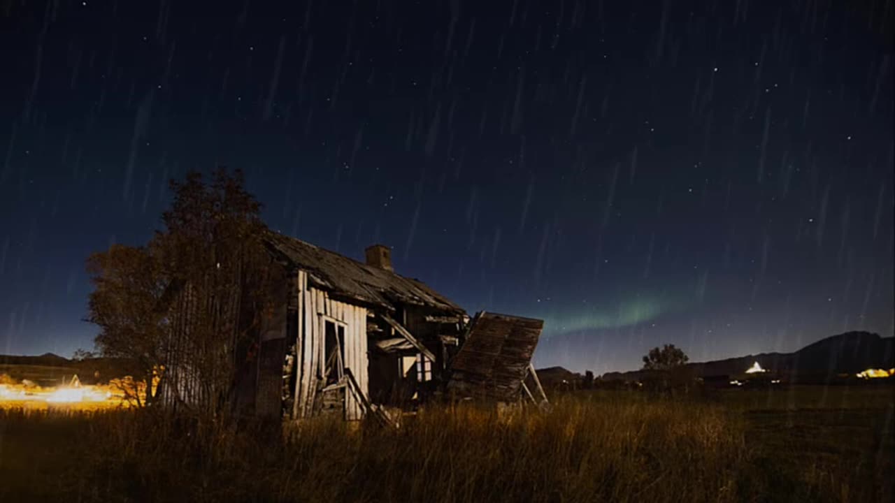 1 Hour heavy rain and no thunderstorm sounds for sleeping rain sounds forest cabin