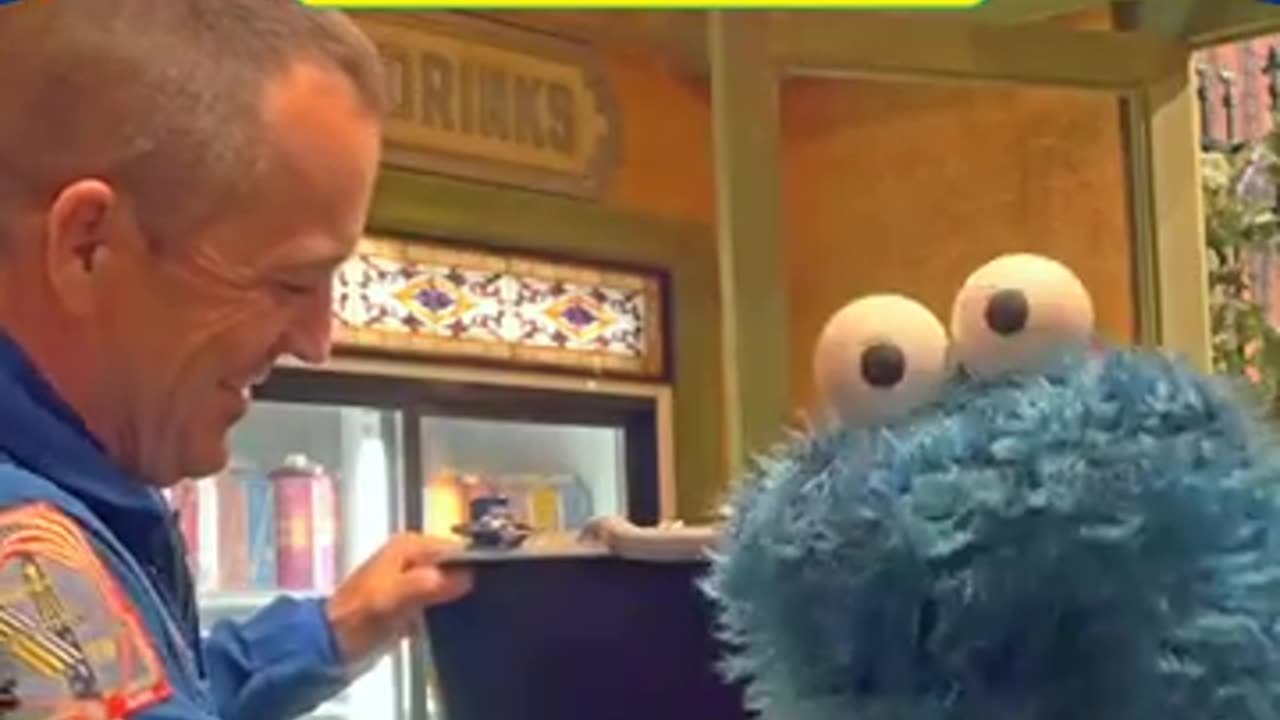 NASA Astronaut Returns Sesame Street Mementos Flown on Orion Spacecraft (Cookie Monster's cookie