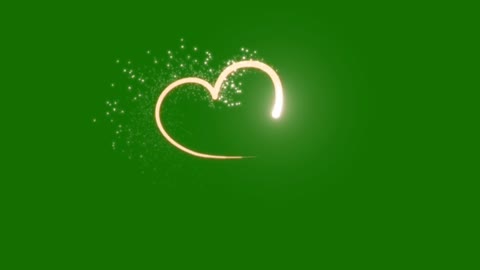 Green screen heart sparkle