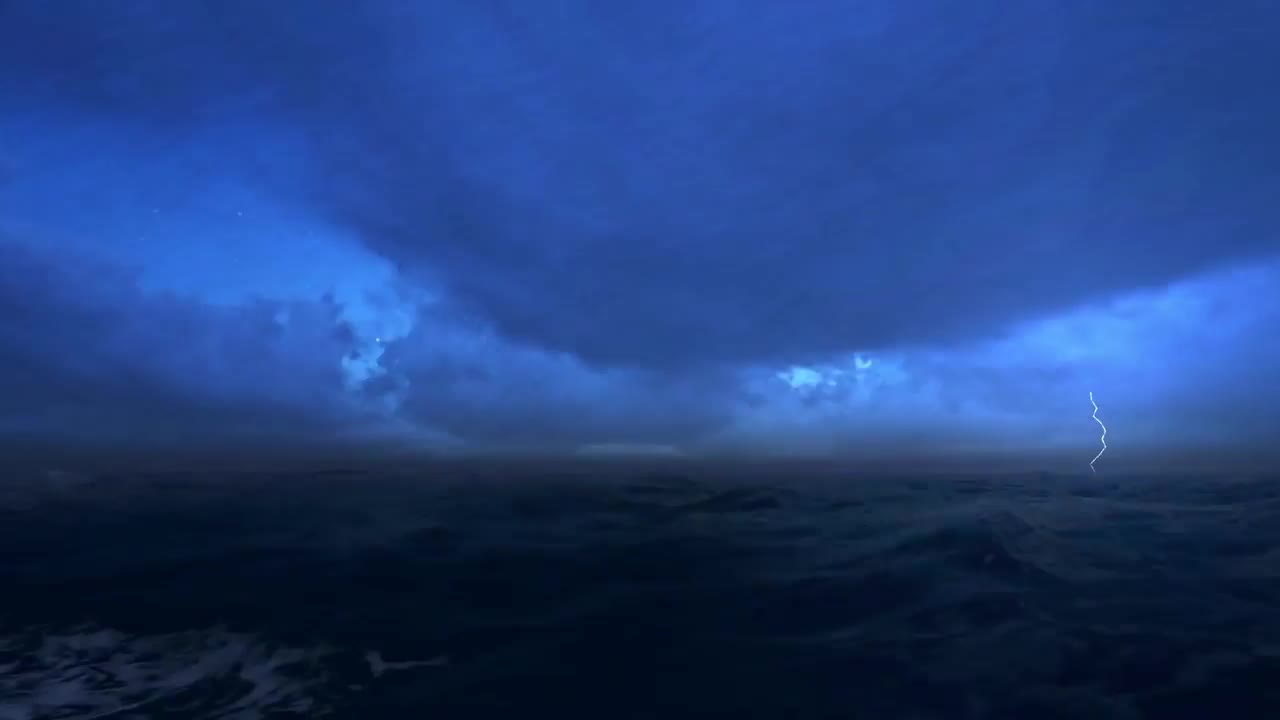 Thunderstorm ocean rain videos