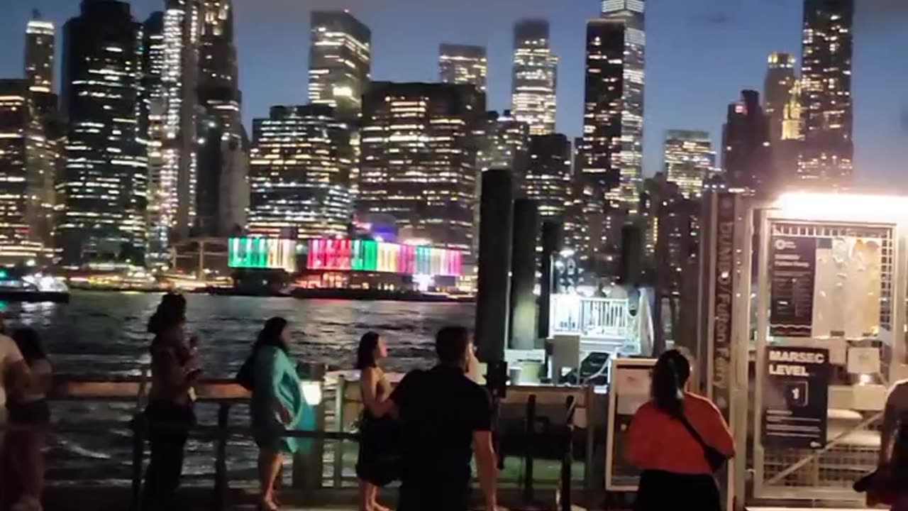 "A Night to Remember: Brooklyn Bridge and Wall Street Views from Dumbo Pier"