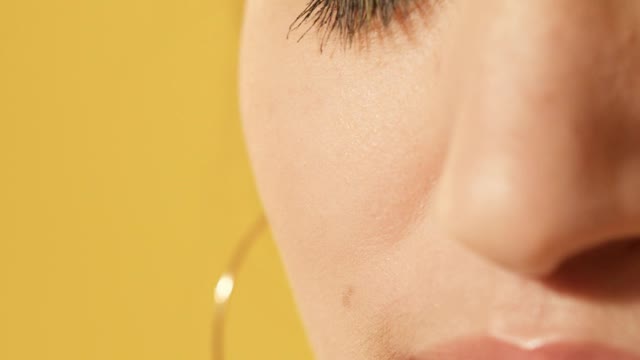 Yellow Eyeshadow on a Woman's Eye