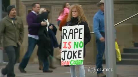 Protest outside Denver theatre hosting Bill Cosby
