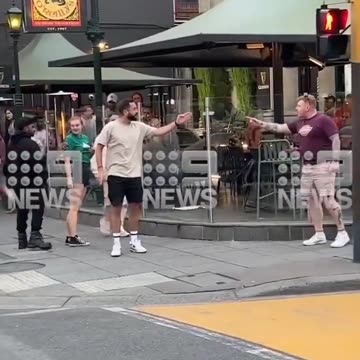 Man ends up in a fight after riding a bicycle with an Israeli flag in Melbourne, Australia.