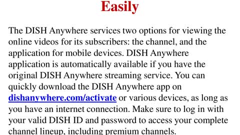 How To Activate "Dishanywhere" Easily