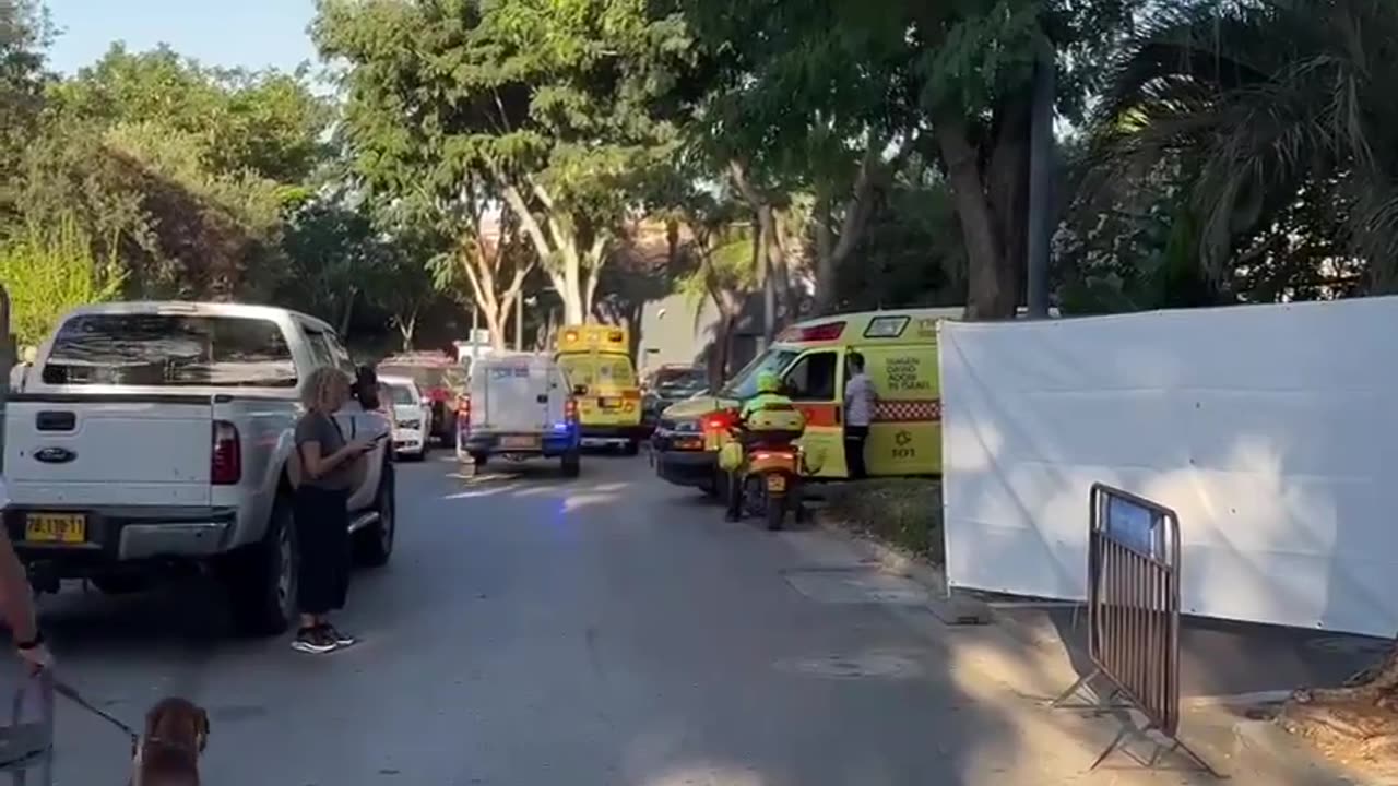 The site of Netanyahu's residence in Caesarea after a Hezbollah kamikaze UAV attack