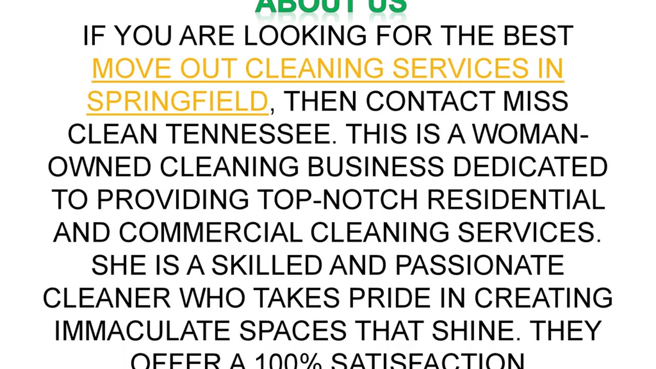 Best Move Out Cleaning Services in Springfield