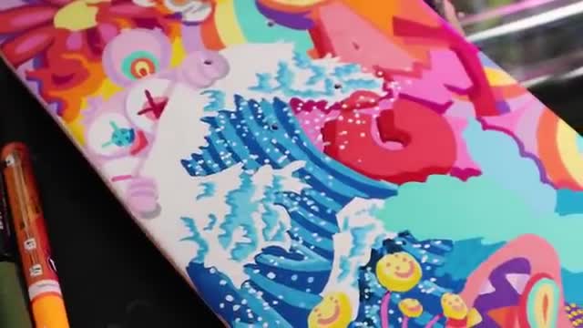 Customizing My Skateboard then Doing Epic Trick