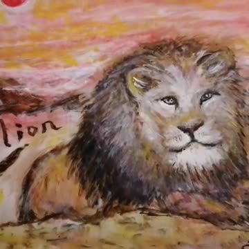 Lion on the African Savannah