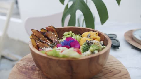 Colorful salad in a bowl