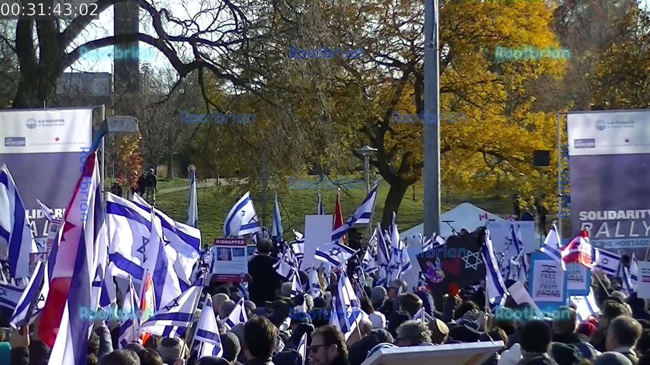 Solidarity rally for the hostages in gaza, palestine - Christie Pits Park