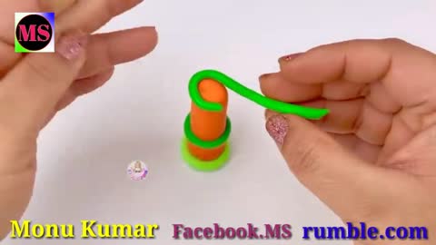 - DIY How to make polymer clay miniature house kitchen set Bullock cart Hand Pump Tree Dolliyon