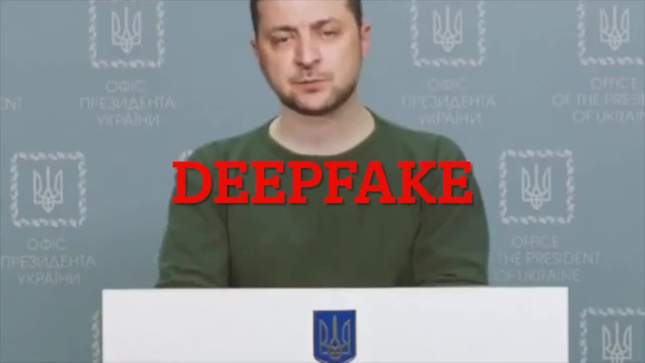 A deepfake of Ukrainian President Zelensky calling on his soldiers to lay down their weapons