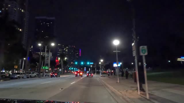 Downtown Miami at night - Driving Miami