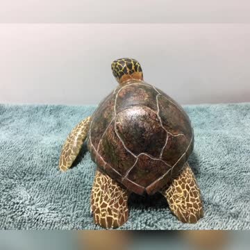 Turtle wood carving