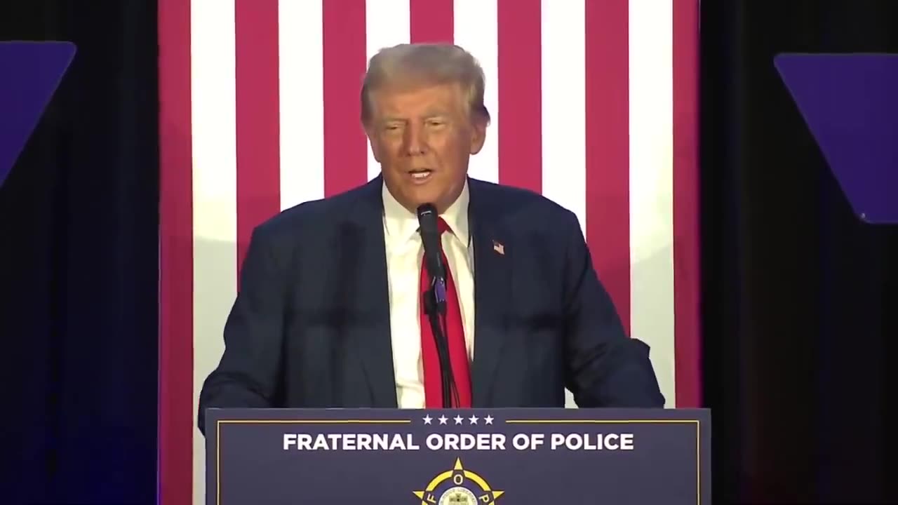 Benny Johnson - President Trump addresses the Fraternal Order of Police in North Carolina.